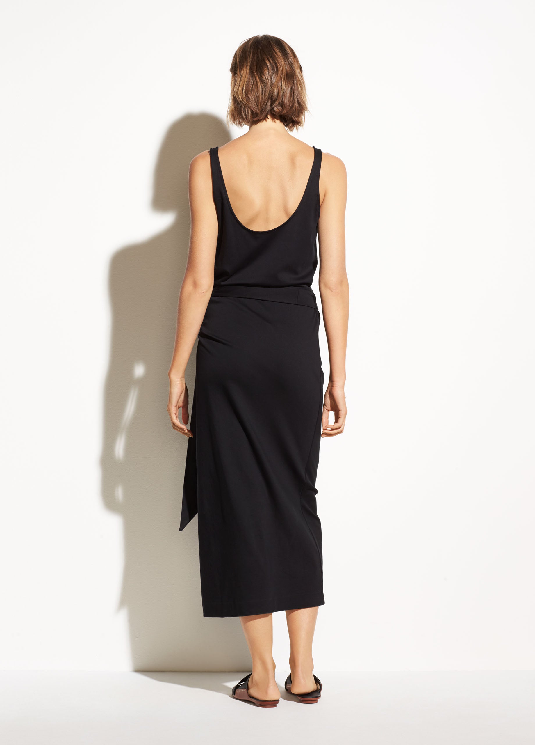 Sleeveless Pima Cotton Wrap Dress in ...